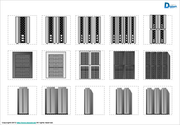 ホストコンピューターのイラスト画像