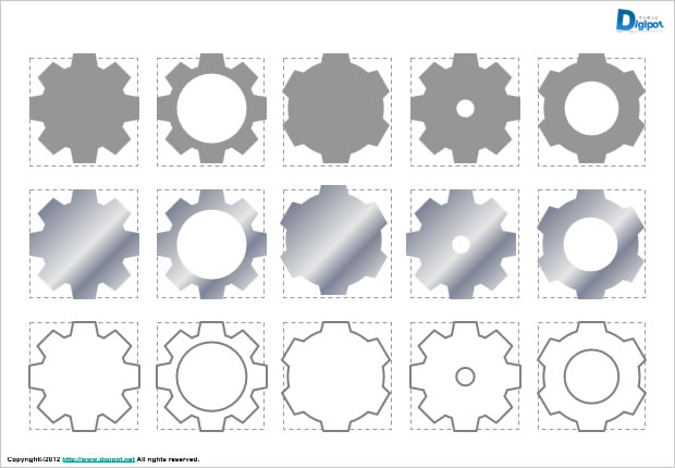 歯車 ギアのイラスト パワーポイント フリー素材 無料素材のdigipot