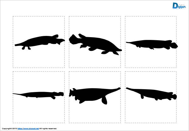 アリゲーターガーのシルエット画像