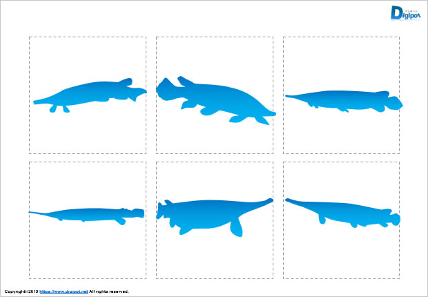 アリゲーターガーのシルエット画像