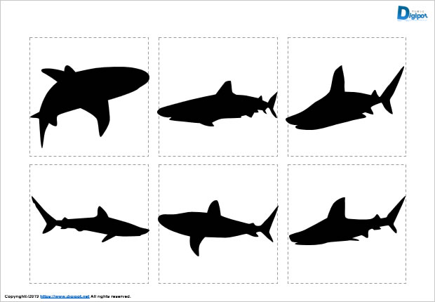 サメのシルエット パワーポイント フリー素材 無料素材のdigipot