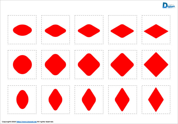 角丸ひし形図形素材 パワーポイント フリー素材 無料素材のdigipot
