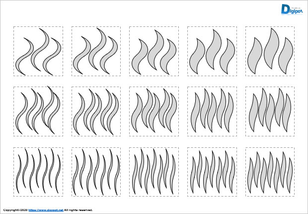 湯気のイメージ図形素材画像4