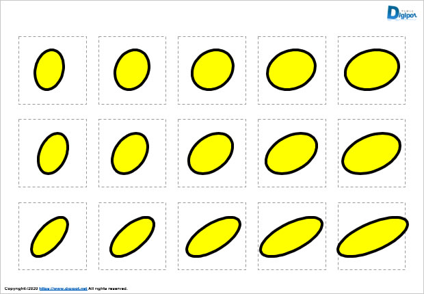 楕円斜体風図形 パワーポイント フリー素材 無料素材のdigipot