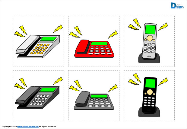 電話機 ビジネスフォンのイラスト パワーポイント フリー素材 無料素材のdigipot