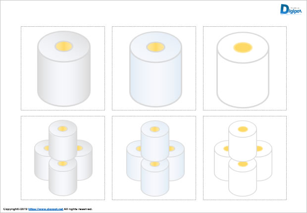 トイレットペーパーのイラスト画像