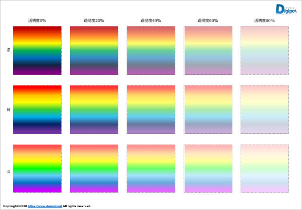 虹色のグラデーションパターン画像