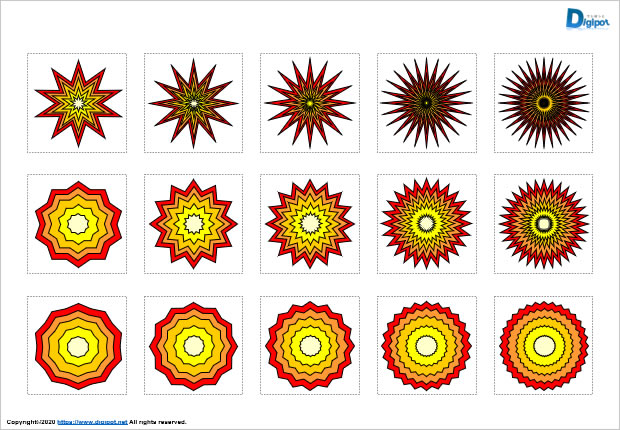 爆発グラデーション図形画像