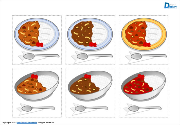 カレーライスのイラスト画像