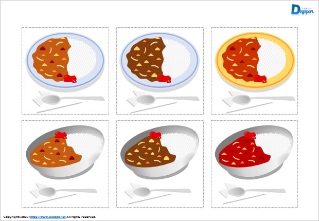 カレーライスのイラスト画像2