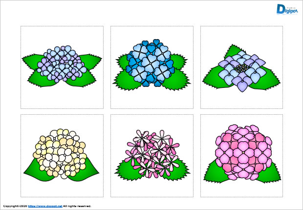 アジサイのイラスト パワーポイント フリー素材 無料素材のdigipot