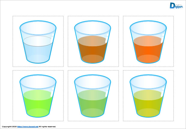 コップに入った水 お茶のイラスト パワーポイント フリー素材 無料素材のdigipot
