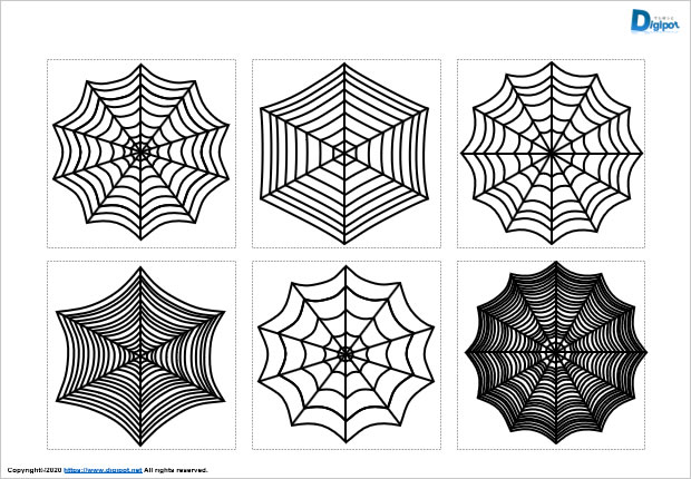 蜘蛛の巣図形（パワーポイント／PNG形式画像／エクセル） | フリー素材