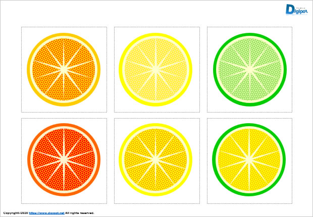 輪切りの柑橘系果物のイラスト パワーポイント フリー素材 無料素材のdigipot