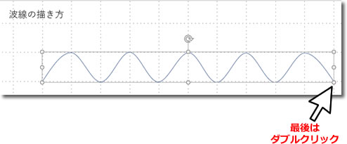 パワーポイントで波線の描き方説明画像6