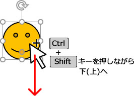 パワポの垂直移動コピーの説明画像