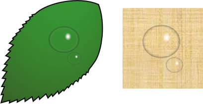 光沢のある雫の使用例画像
