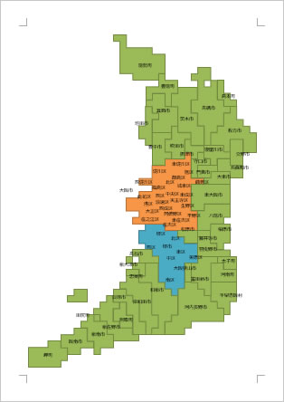 大阪府の地図 Word ワード フリー素材 無料素材のdigipot