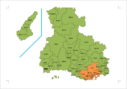 兵庫県の地図 Excel エクセル フリー素材 無料素材のdigipot