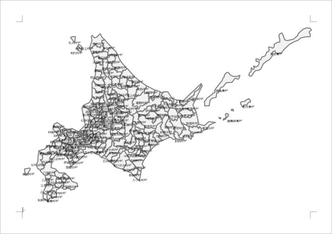 北海道の地図 Word ワード フリー素材 無料素材のdigipot