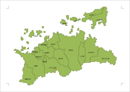 香川県の地図画像