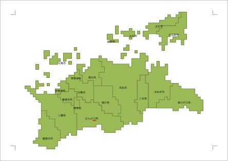 香川県の地図画像