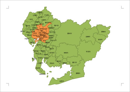 愛知県の地図画像