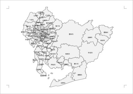 愛知県の地図 Excel エクセル フリー素材 無料素材のdigipot