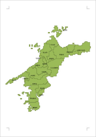 愛媛県の地図画像