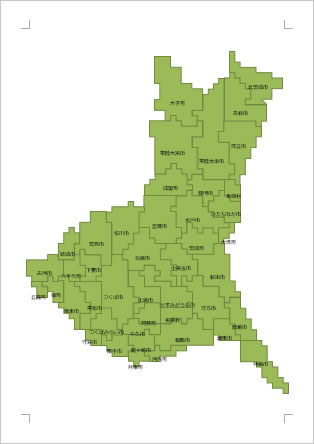 茨城県の地図画像