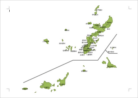 沖縄県の地図 Excel エクセル フリー素材 無料素材のdigipot
