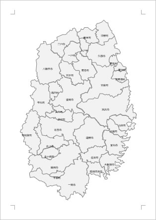 岩手県の地図 Excel エクセル フリー素材 無料素材のdigipot