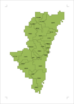 宮崎県の地図画像