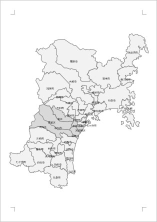 宮城県の地図画像