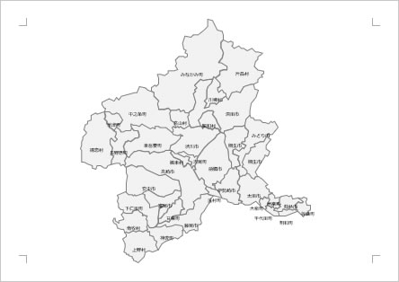 群馬県の地図画像