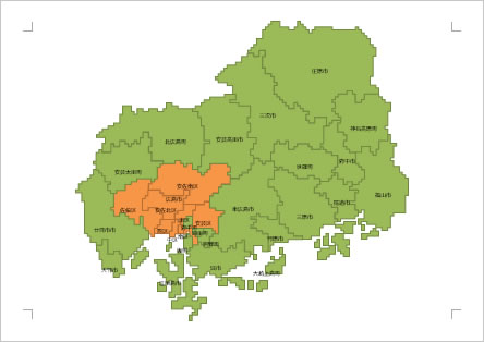 広島県の地図画像