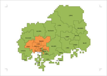 広島県の地図画像