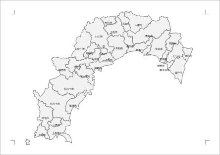 高知県の地図 Excel エクセル フリー素材 無料素材のdigipot