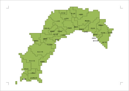 高知県の地図画像