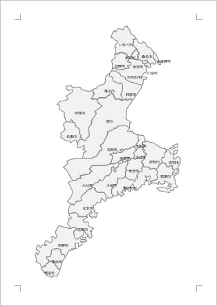 三重県の地図 Excel エクセル フリー素材 無料素材のdigipot