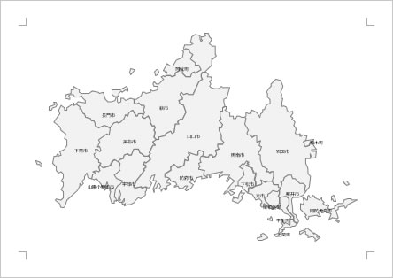 山口県の地図画像