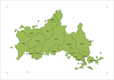 山口県の地図画像