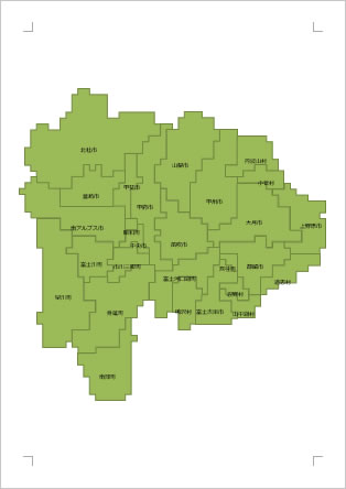 山梨県の地図画像