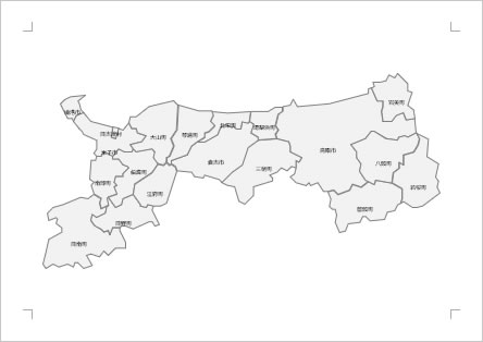 鳥取県の地図画像