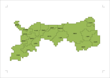 鳥取県の地図画像