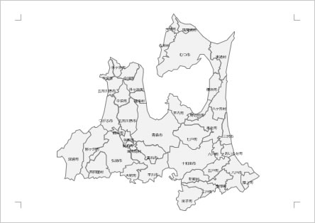 青森県の地図画像