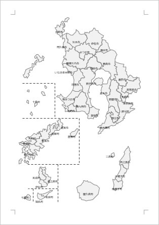 鹿児島県の地図画像