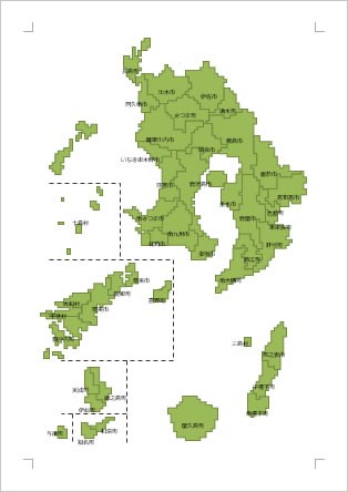 鹿児島県の地図画像