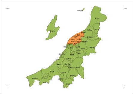 新潟県の地図 Excel エクセル フリー素材 無料素材のdigipot