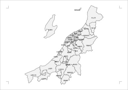 新潟県の地図 Excel エクセル フリー素材 無料素材のdigipot